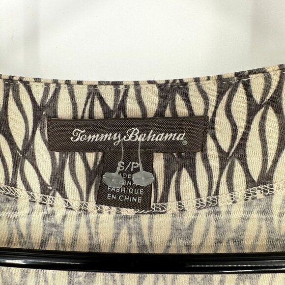 Tommy Bahama Wrap dress size Small Cream and‎ Gray - Picture 2 of 4